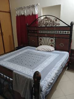 Iron Bed with Side tables