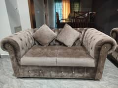 Velvet sofa set