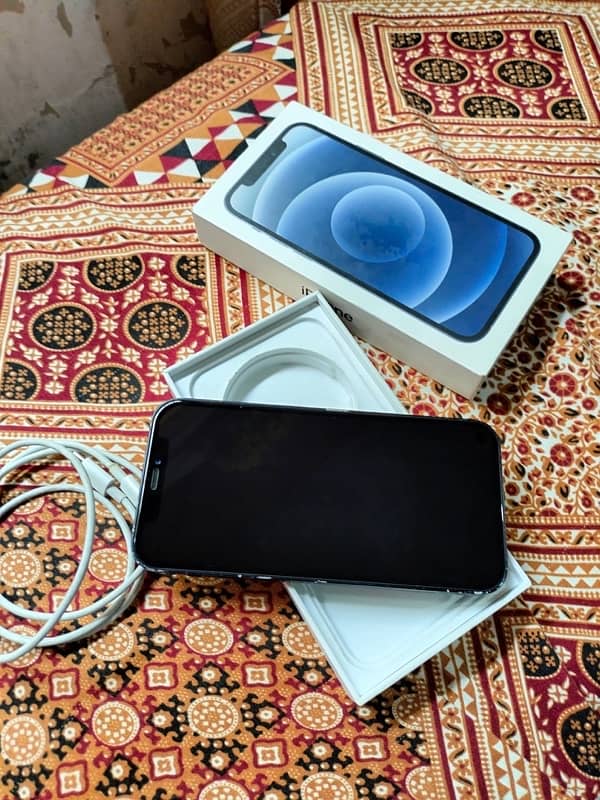 iphone 12 128gb factory unlock with box and data cable 5