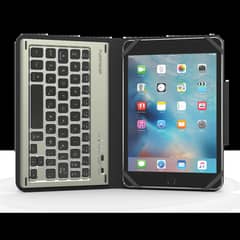 Premium aluminum keyboard with folio offers exceptional convenience