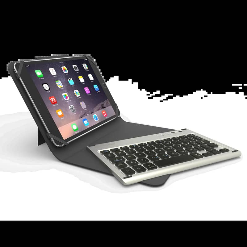 Premium aluminum keyboard with folio offers exceptional convenience 1