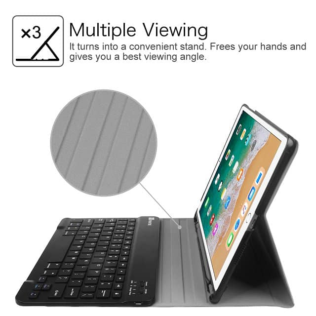 Premium aluminum keyboard with folio offers exceptional convenience 16