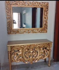 Luxury console mirror with table