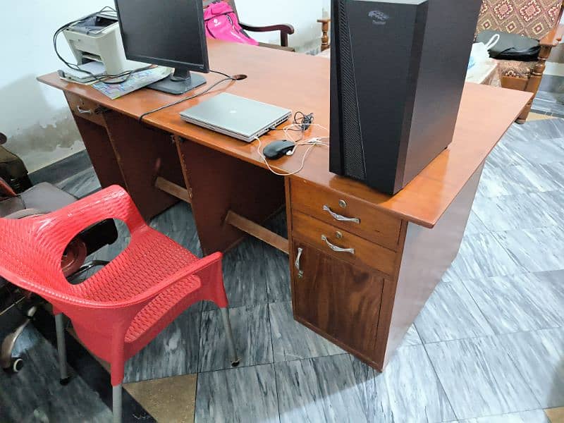 2 Person Customize Office Table + 4 Drawers 1