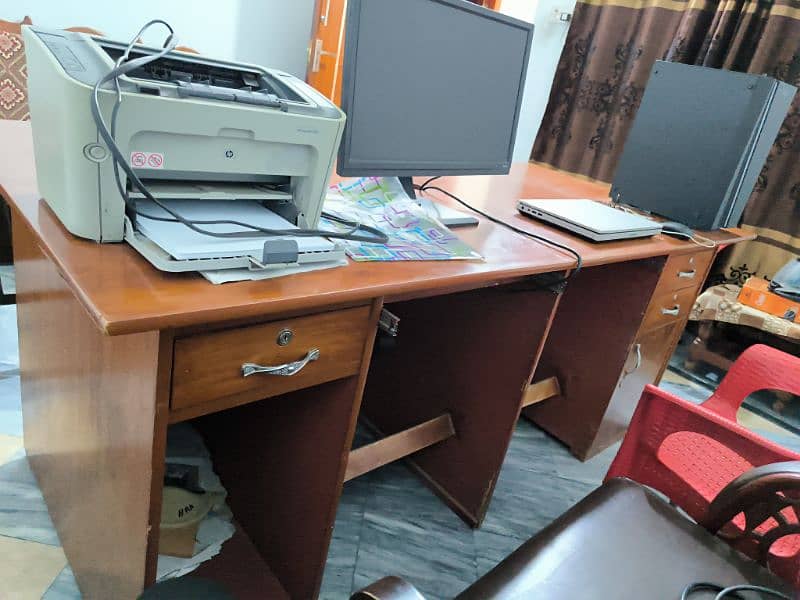 2 Person Customize Office Table + 4 Drawers 3