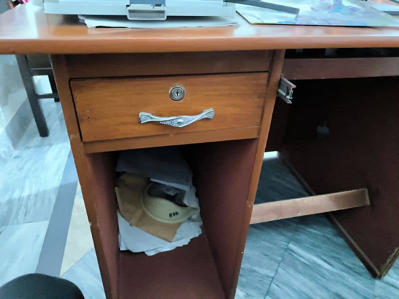 2 Person Customize Office Table + 4 Drawers 5