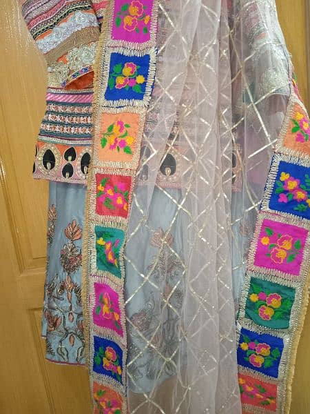 Lehnga shirt with net dupata 0