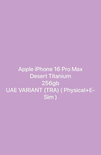 16 PRO MAX DESERT TITANIUM 256gn 1