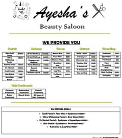 Saloon services with low costs