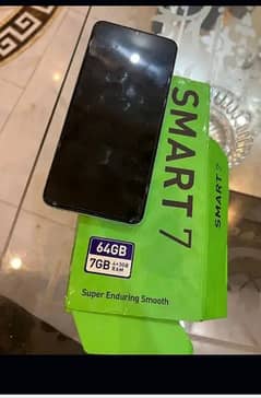 Infinix smart 7 . . Ram 4+3 expandable . . . 64 memory. . . 10 by 10