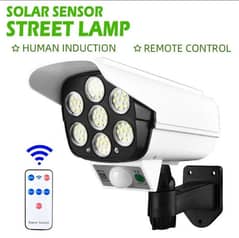 SOLAR RECHARGEABLE LIGHT REMOTE CONTROL WITH MOTION SENSOR CCTV DESIGN