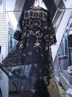 black full embroidery dress wedding wear 0