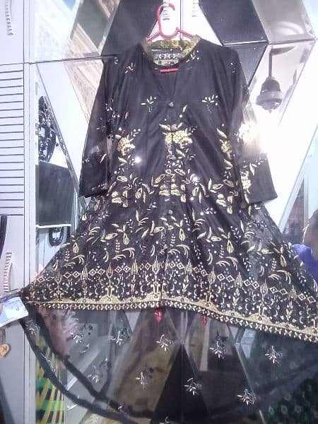 black full embroidery dress wedding wear 4