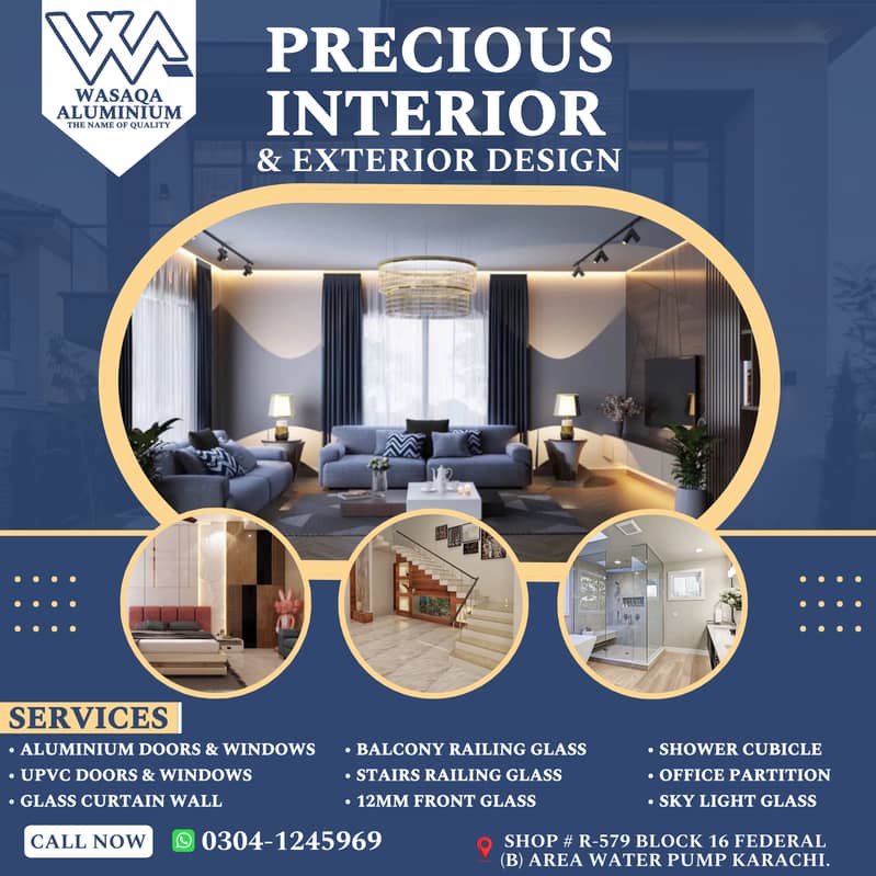 "Expert UPVC, Wood, Glass Work, False Ceiling, Wallpaper & Interior D 11