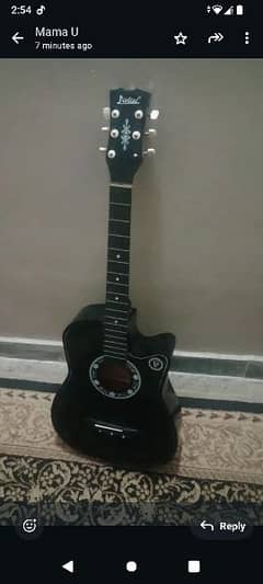 black guitar with bag