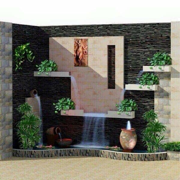 water fall,fountain,interior design,wall picture,vinyl flooring,kitch 2