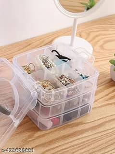 3 layer Portable Necklace And   Jewellery Storage Box,

*Rs 700/=