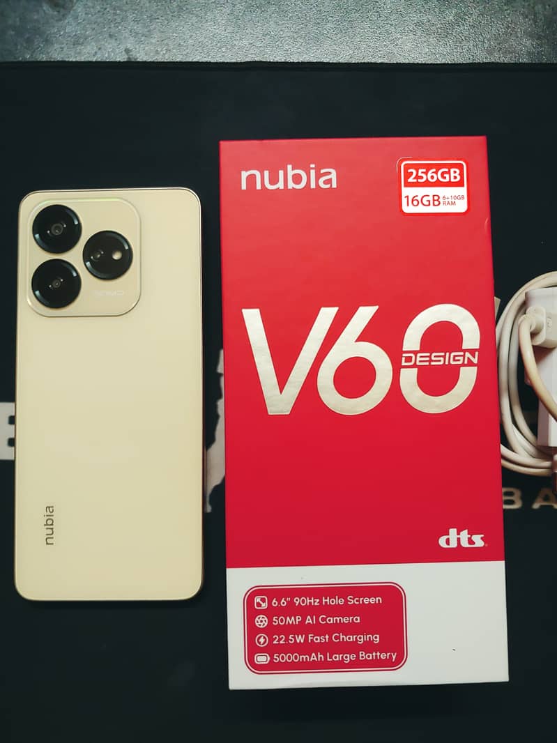 ZTE NUBIA V60 16GB/256GB WITH BOX 12 MONTHS WARRANTY CALL-03335635777 3