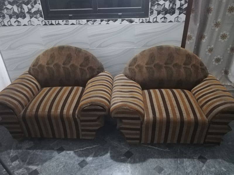 2x 1 Sitter Sofa Pure Wooden Structure 1