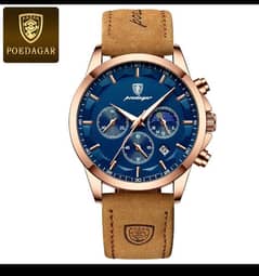 Poedagar Brand Quartz Luxury Sports Chronograph Wrist Watch With Box