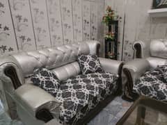 Gray Sofa 5 Seater, Perfect Condition Almost New