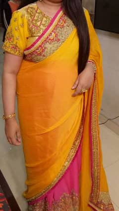 decent chiffon saree