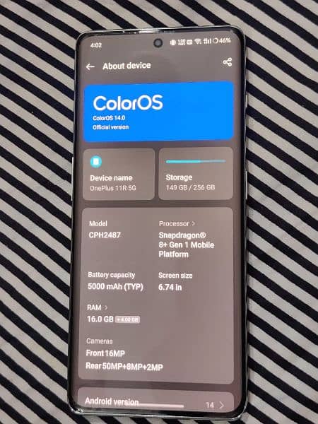 oneplus11R 16ram 256gb memory brand new condition android14 2