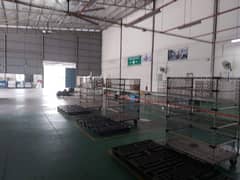 10000 square feet warehouse for rent in Quaid azam industrial area main good location with KVA load