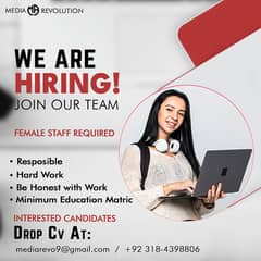 Required Female Staff / Online Part time