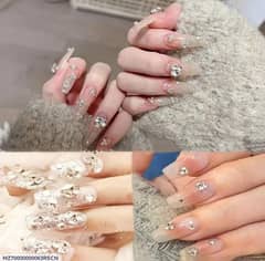 10 PCs Stick On artificial Nails 0