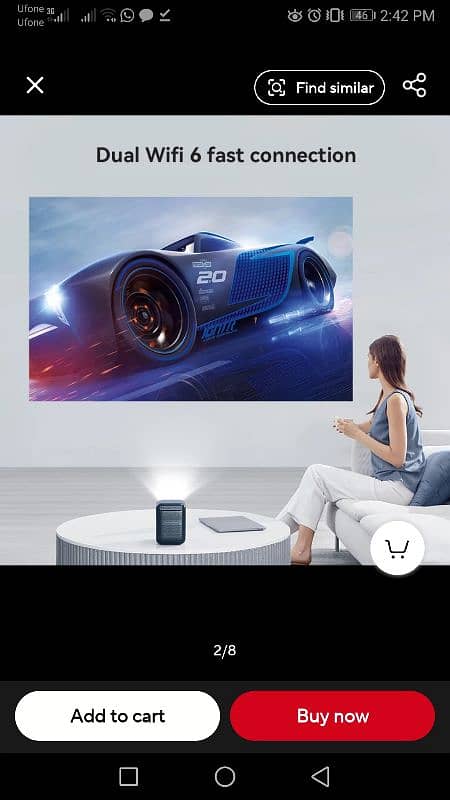 Wanbo T2 max 1080p Android projector 4