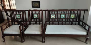 Antique Burma Teak 4 Seater Sofa Set (fixed price)