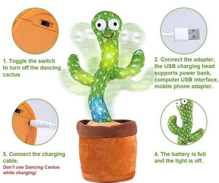 Dancing Cactus Toys for Kids Educational Plush Baby dancing cactus 1