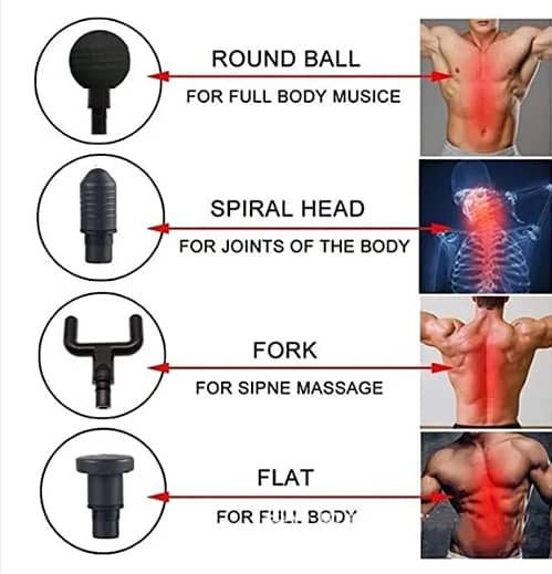 Fascial Massage Gun Deep Tissue Percussion Muscle Massager for Pain R 8