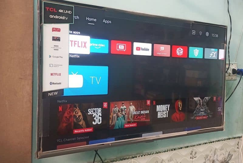 New TCL 4k UHD android LED in New condition for sale just Box open 2