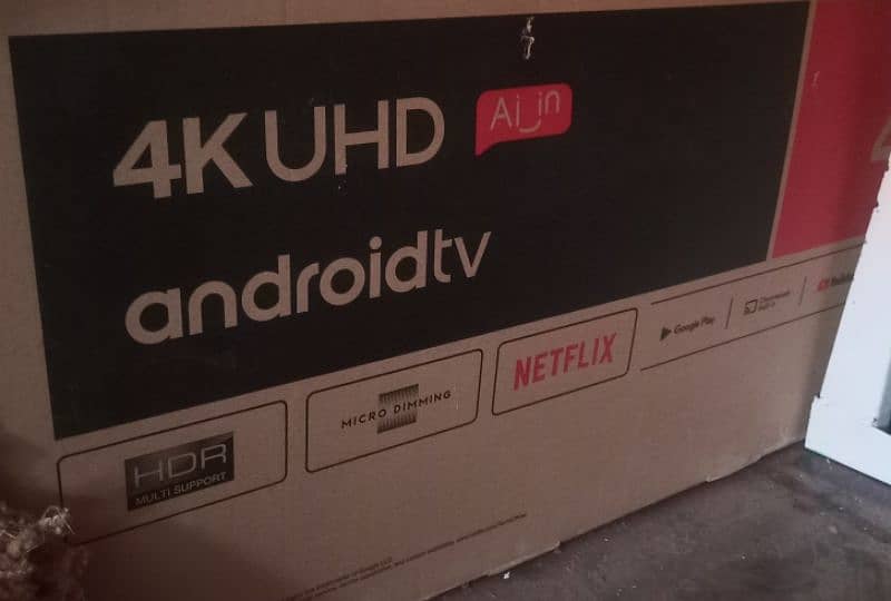 New TCL 4k UHD android LED in New condition for sale just Box open 7