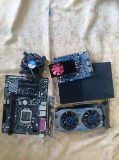 2 graphic cards gpu + 1 motherboard h81 +PS2