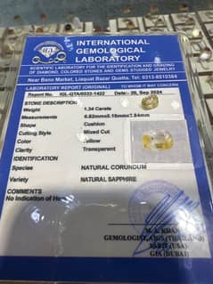 natural yellow sapphire whatapp number 03112894900