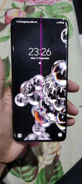 Samsung s20 ultra condition 10/8.5 with box LCD mein line hai 6