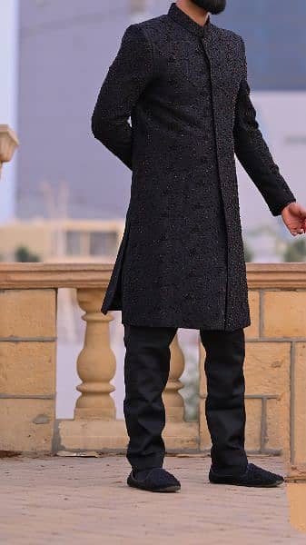 Black Groom Sherwani 1