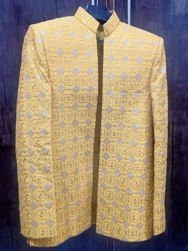 Yellow fancy/ embroidered coat 0