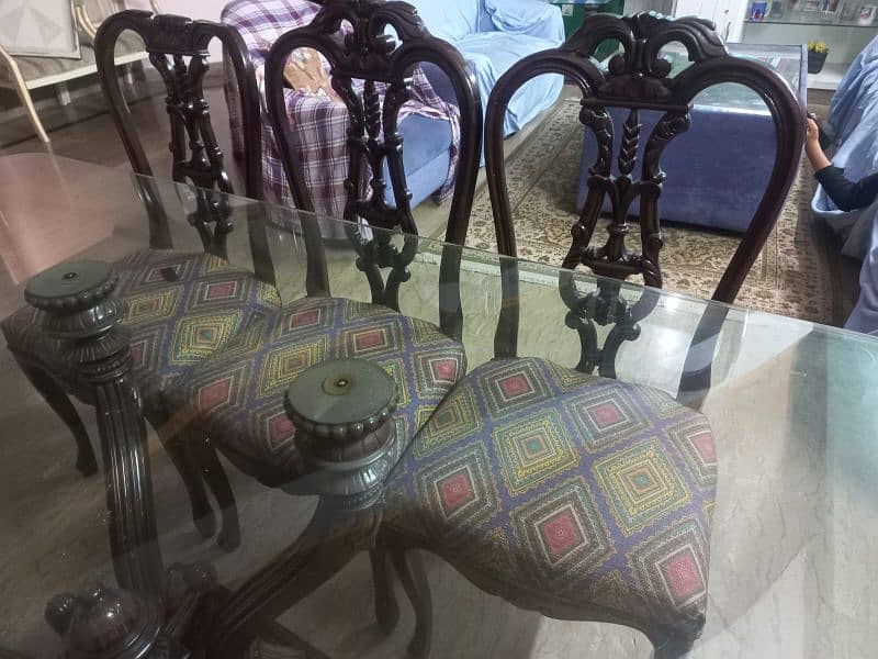 Pure sheesham wood chinioti style Dining table 6