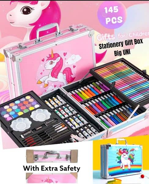 145 pcs Art Set Colour kit suitcase 1