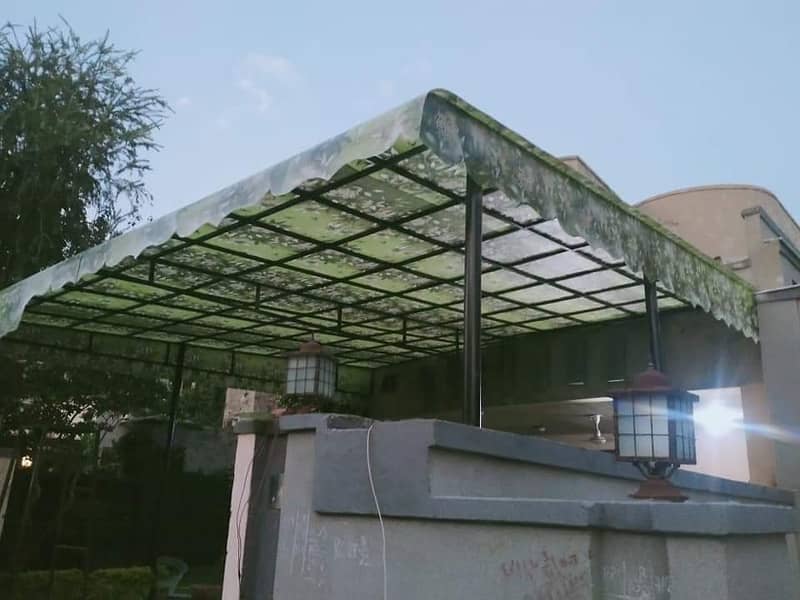 fiberglass shed\car parking shade\car shed\Fiber Shades\Tensile Shade 2