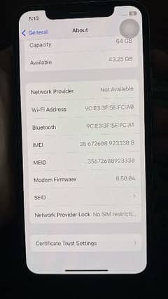 iphone x non PTA 64 gb 10/10