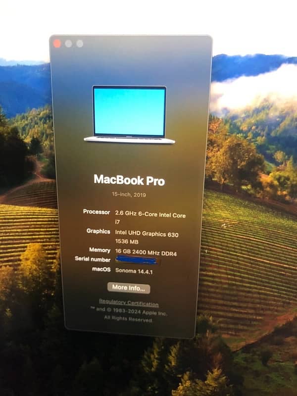 Macbook pro 2019 15” 1