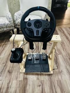 Pxn V9 pro steering wheel with wood stand