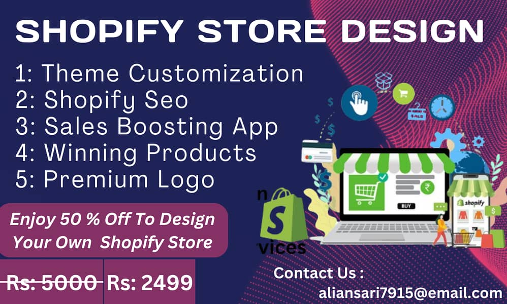 I will Design Your Own Premium Shopify Store 0