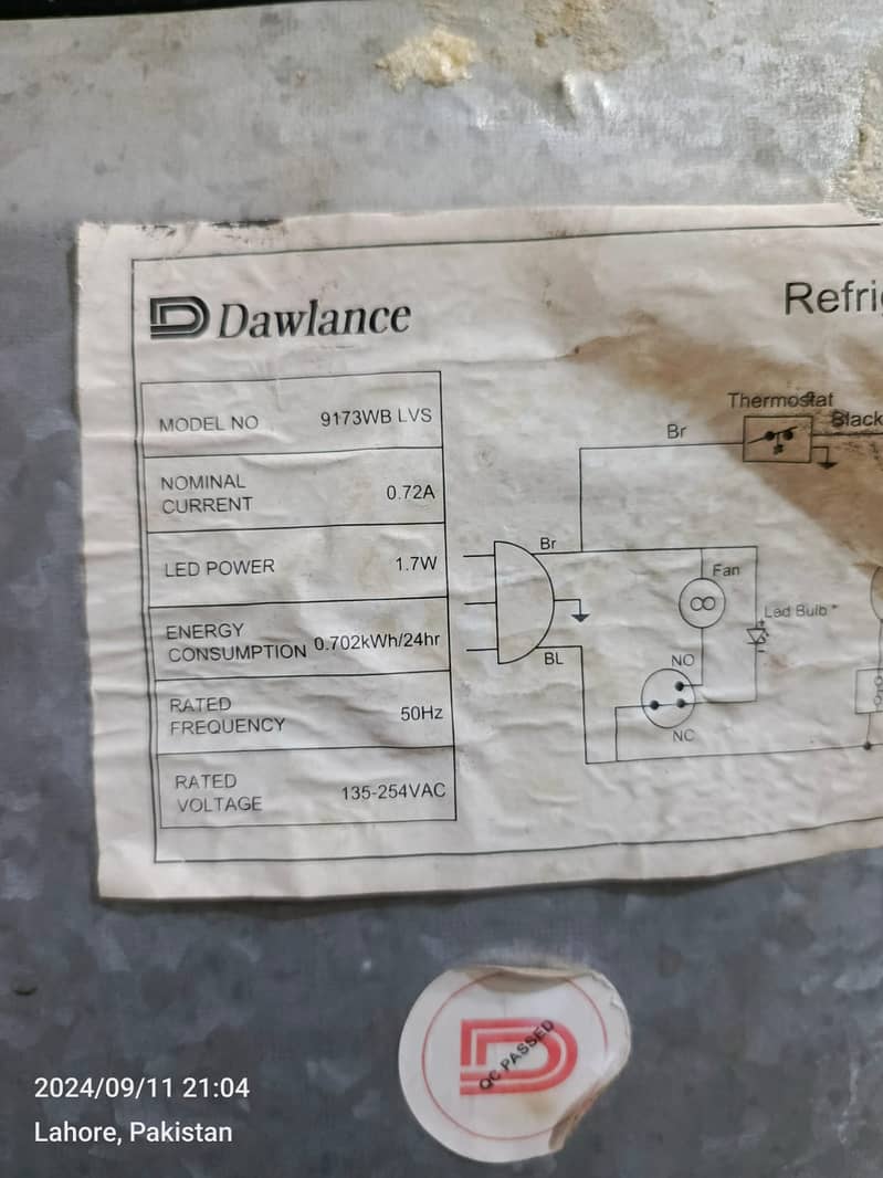 Dawlance fridge GD  Medium size (0306=4462/443) loosha set 7