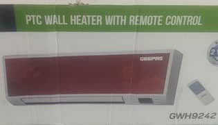 Geepas wall mount heater blower -  remote control -  ideal with solar